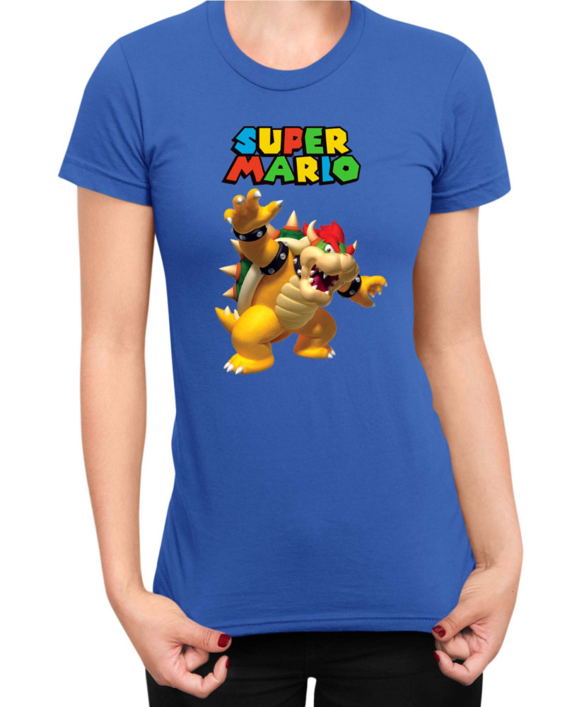 Дамска Тениска Super Mario Nintendo Mario Bowser 3