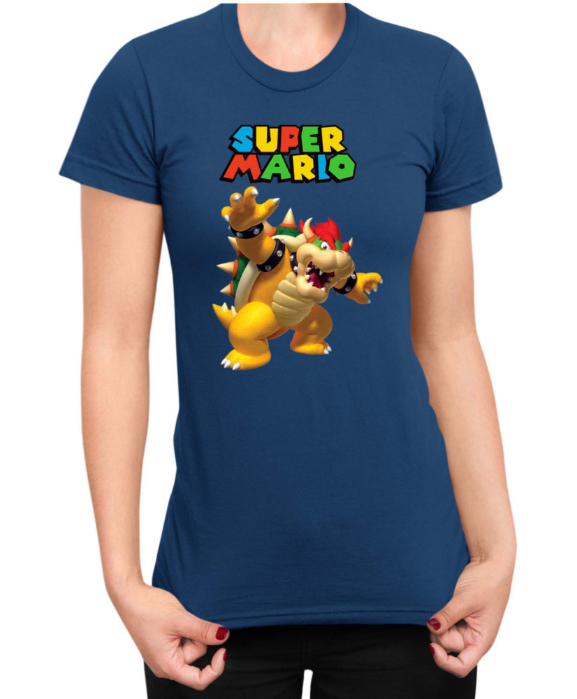 Дамска Тениска Super Mario Nintendo Mario Bowser 3