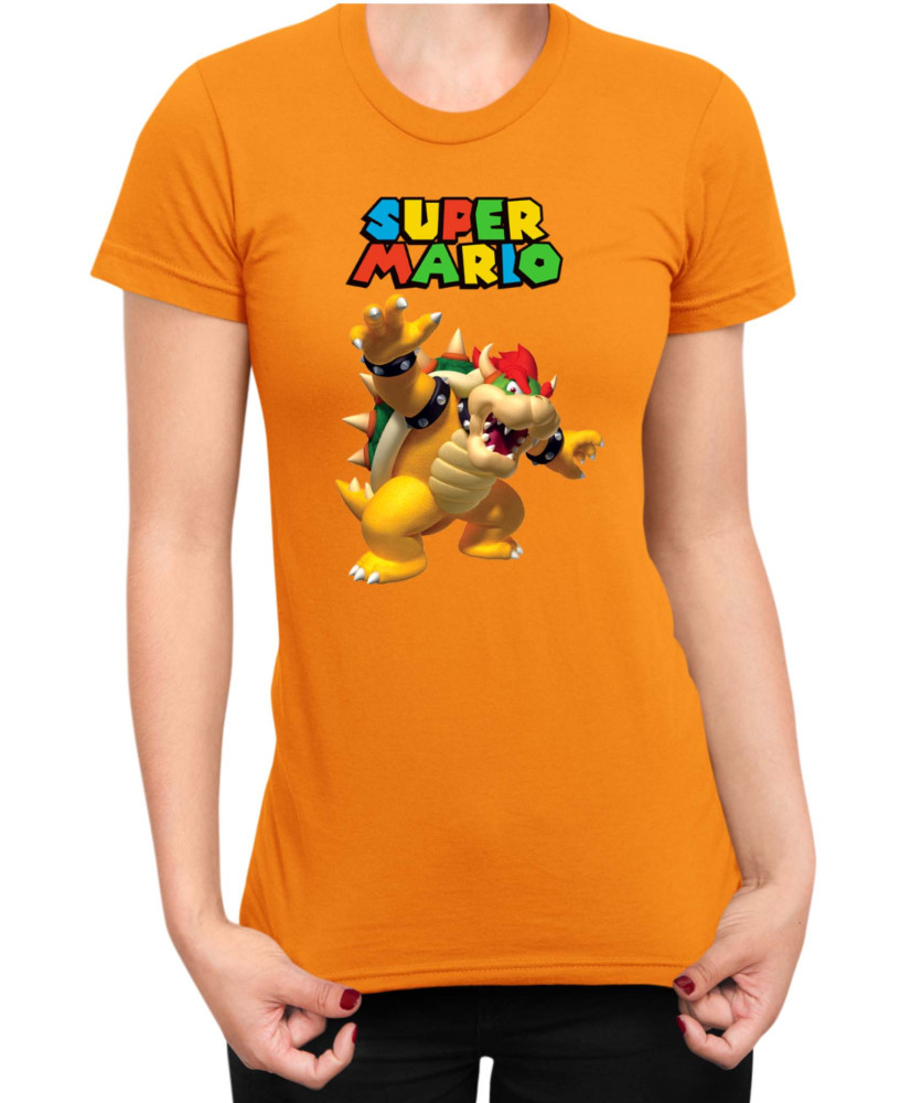 Дамска Тениска Super Mario Nintendo Mario Bowser 3
