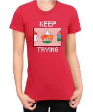 Дамска Тениска Super Mario Nintendo Mario Bros 3 Keep Trying