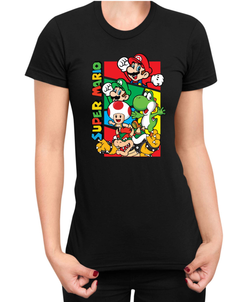 Дамска Тениска Super Mario Nintendo Mario Bros 3