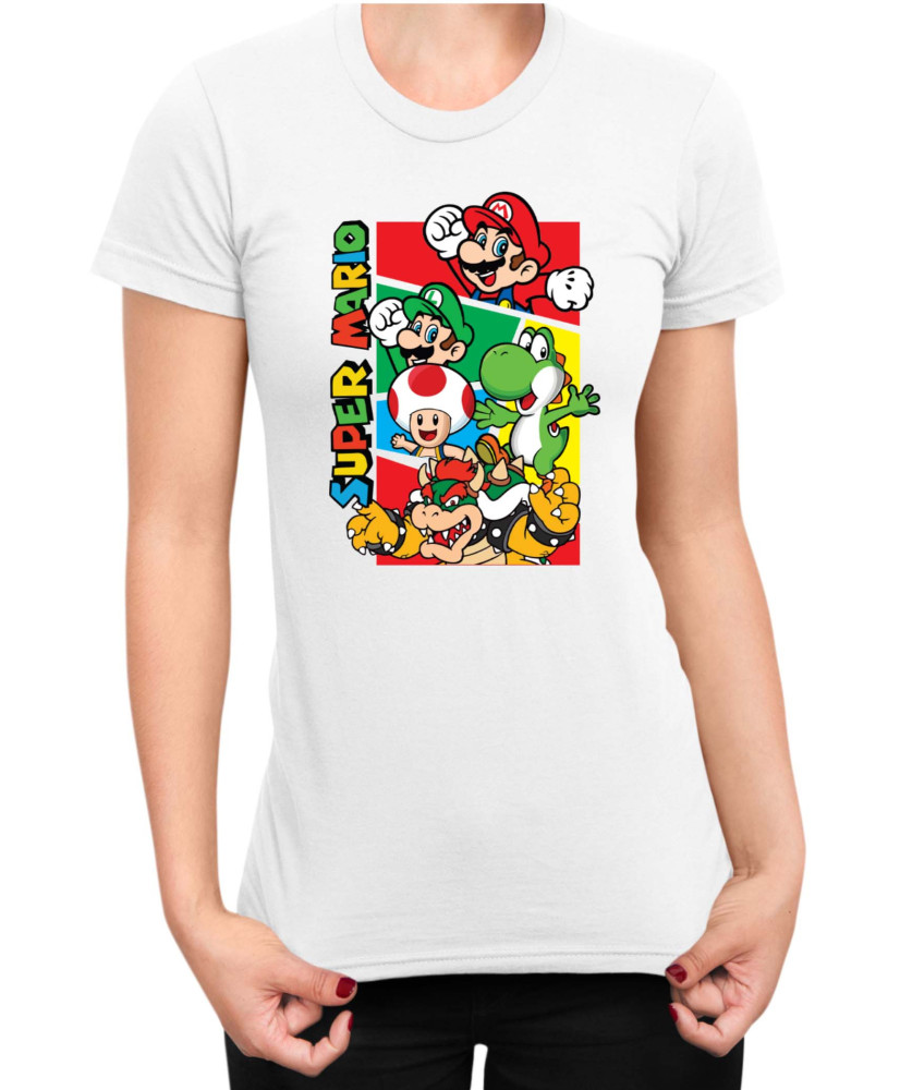 Дамска Тениска Super Mario Nintendo Mario Bros 3