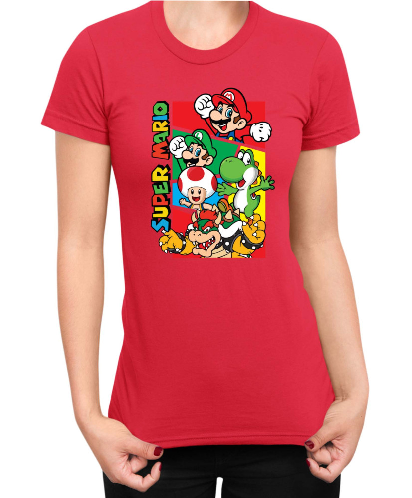 Дамска Тениска Super Mario Nintendo Mario Bros 3