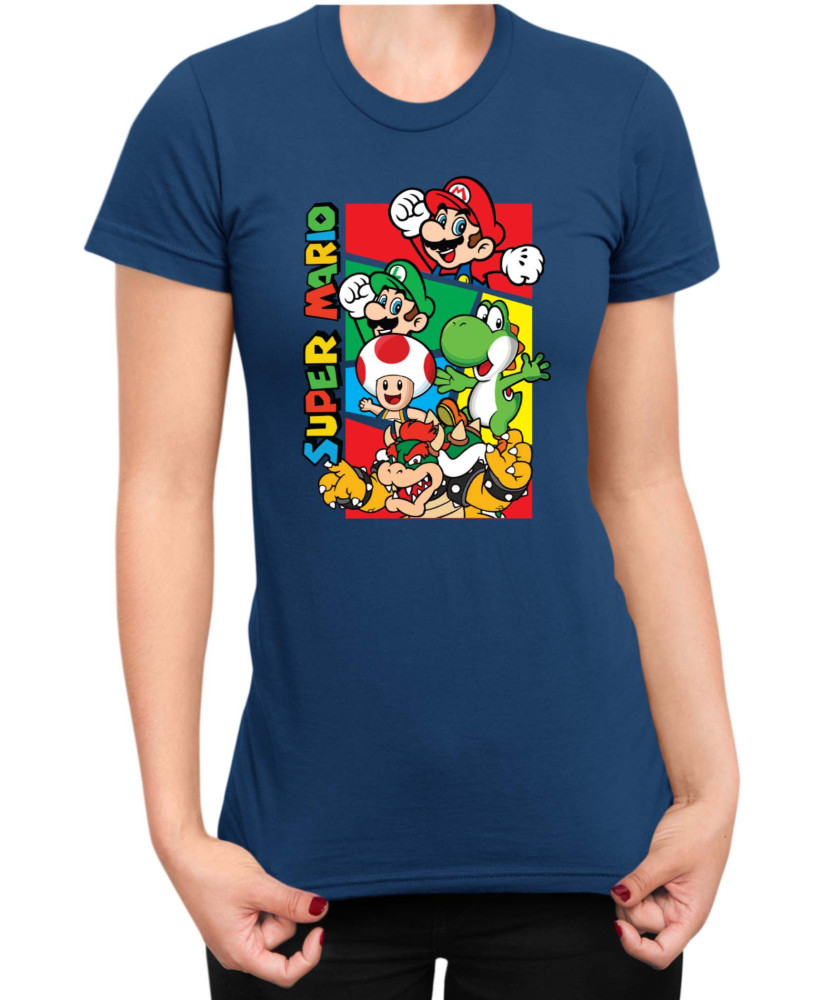 Дамска Тениска Super Mario Nintendo Mario Bros 3