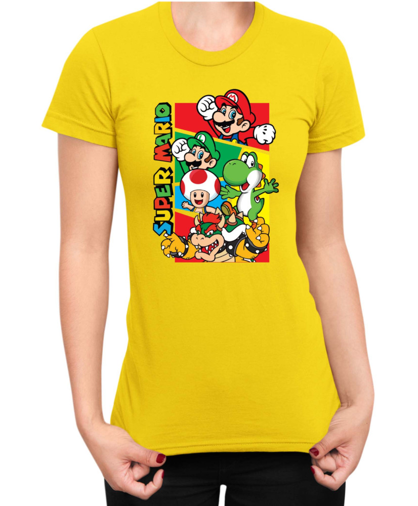 Дамска Тениска Super Mario Nintendo Mario Bros 3