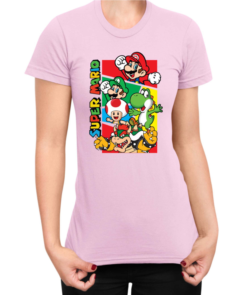 Дамска Тениска Super Mario Nintendo Mario Bros 3