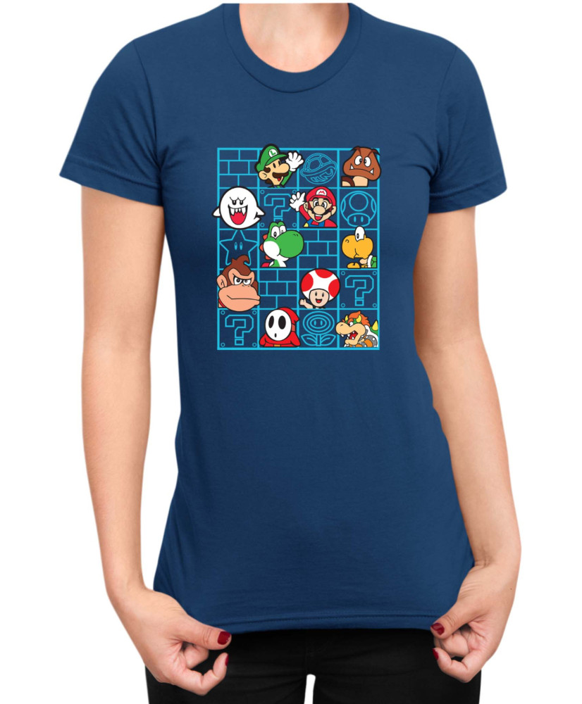Дамска Тениска Super Mario Nintendo Mario Bros Friends