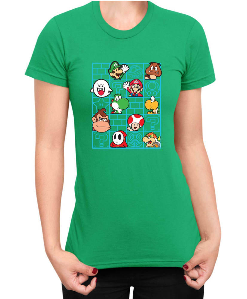 Дамска Тениска Super Mario Nintendo Mario Bros Friends