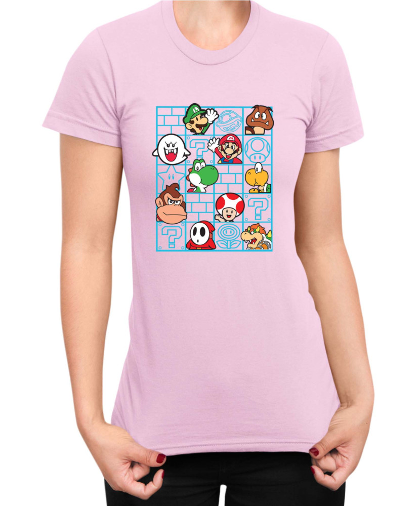 Дамска Тениска Super Mario Nintendo Mario Bros Friends