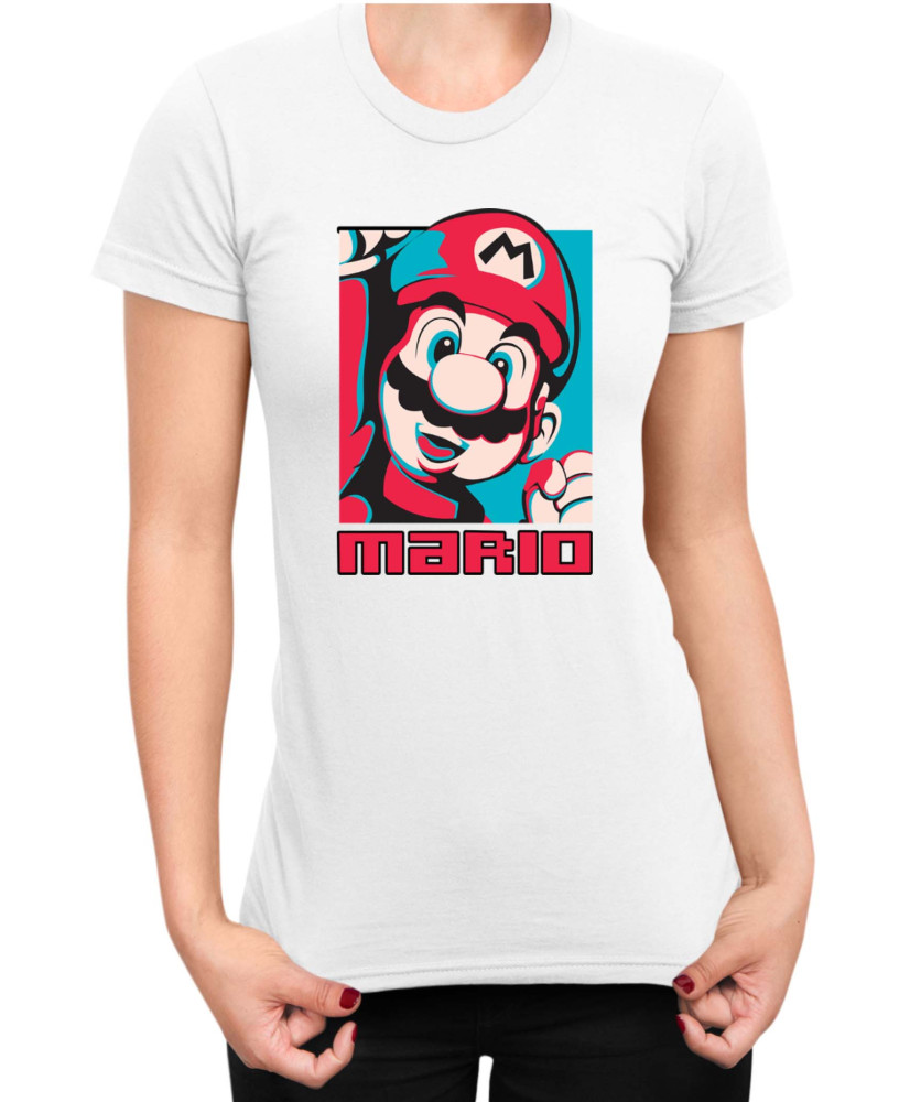 Дамска Тениска Super Mario Nintendo Mario Bros Retro