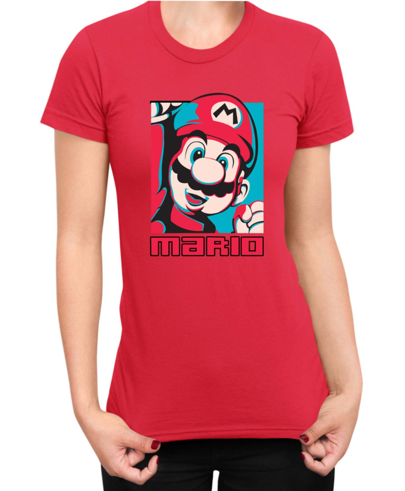 Дамска Тениска Super Mario Nintendo Mario Bros Retro