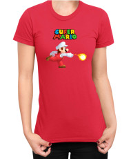 Дамска Тениска Super Mario Nintendo Mario Fireball 1