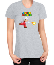 Дамска Тениска Super Mario Nintendo Mario Fireball 1