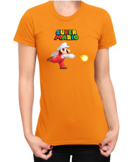 Дамска Тениска Super Mario Nintendo Mario Fireball 1