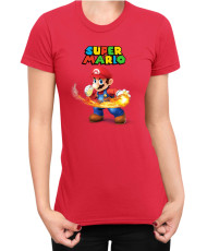 Дамска Тениска Super Mario Nintendo Mario Fireball 2