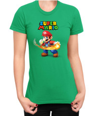 Дамска Тениска Super Mario Nintendo Mario Fireball 2