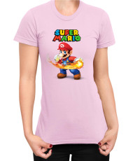 Дамска Тениска Super Mario Nintendo Mario Fireball 2