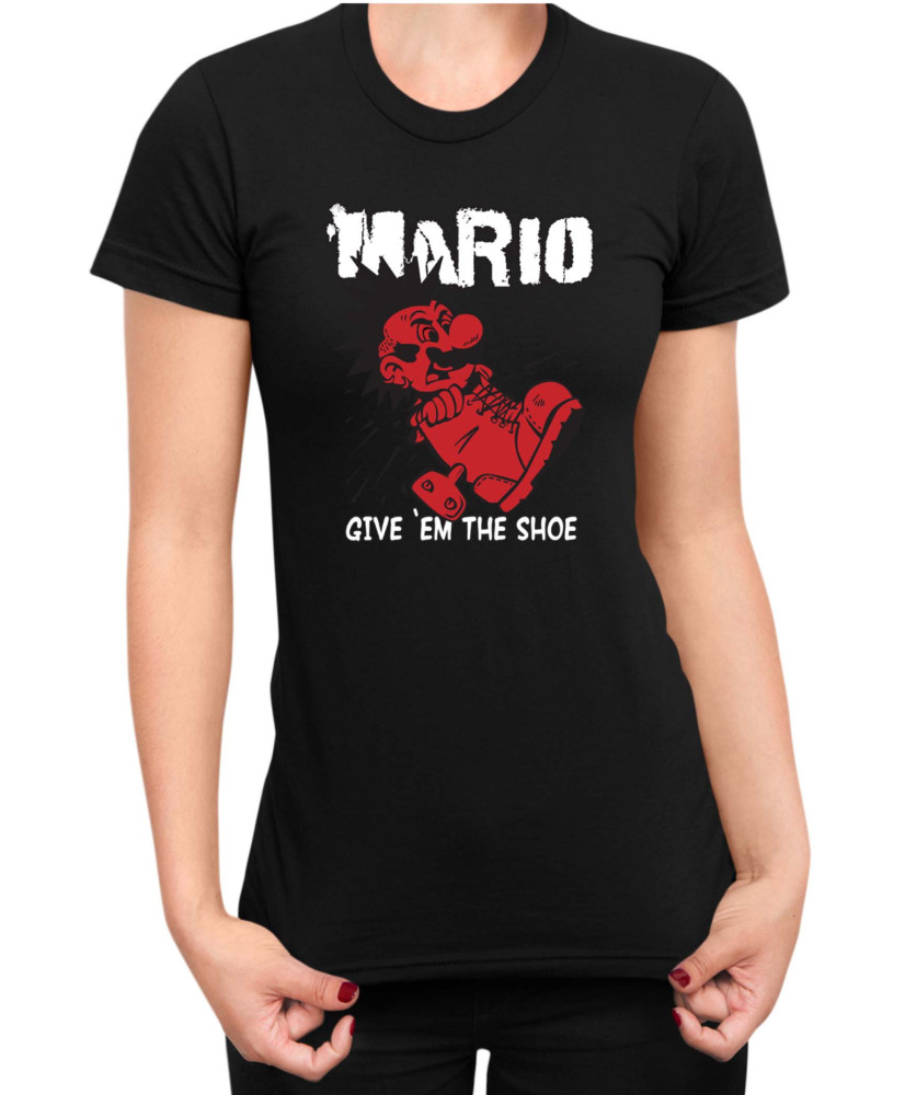 Дамска Тениска Super Mario Nintendo Mario Give Them The Shoe