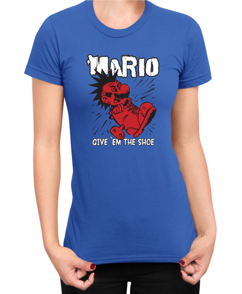 Дамска Тениска Super Mario Nintendo Mario Give Them The Shoe