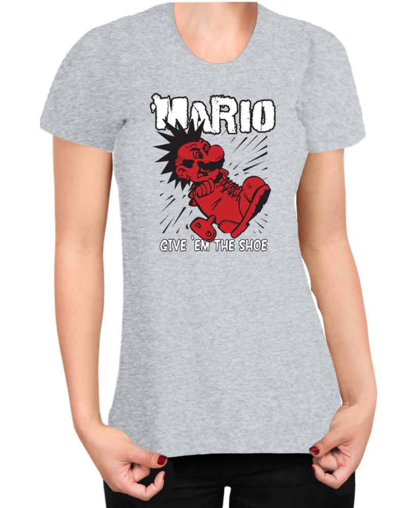 Дамска Тениска Super Mario Nintendo Mario Give Them The Shoe