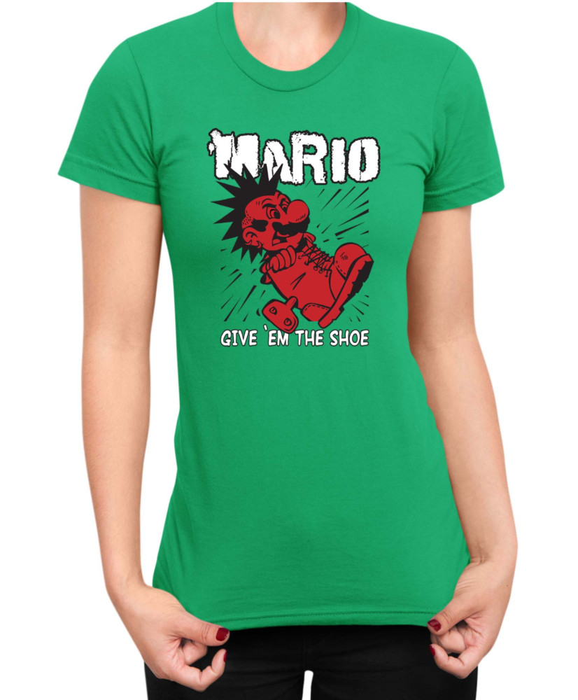 Дамска Тениска Super Mario Nintendo Mario Give Them The Shoe