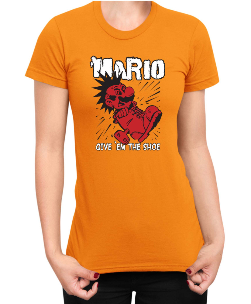 Дамска Тениска Super Mario Nintendo Mario Give Them The Shoe