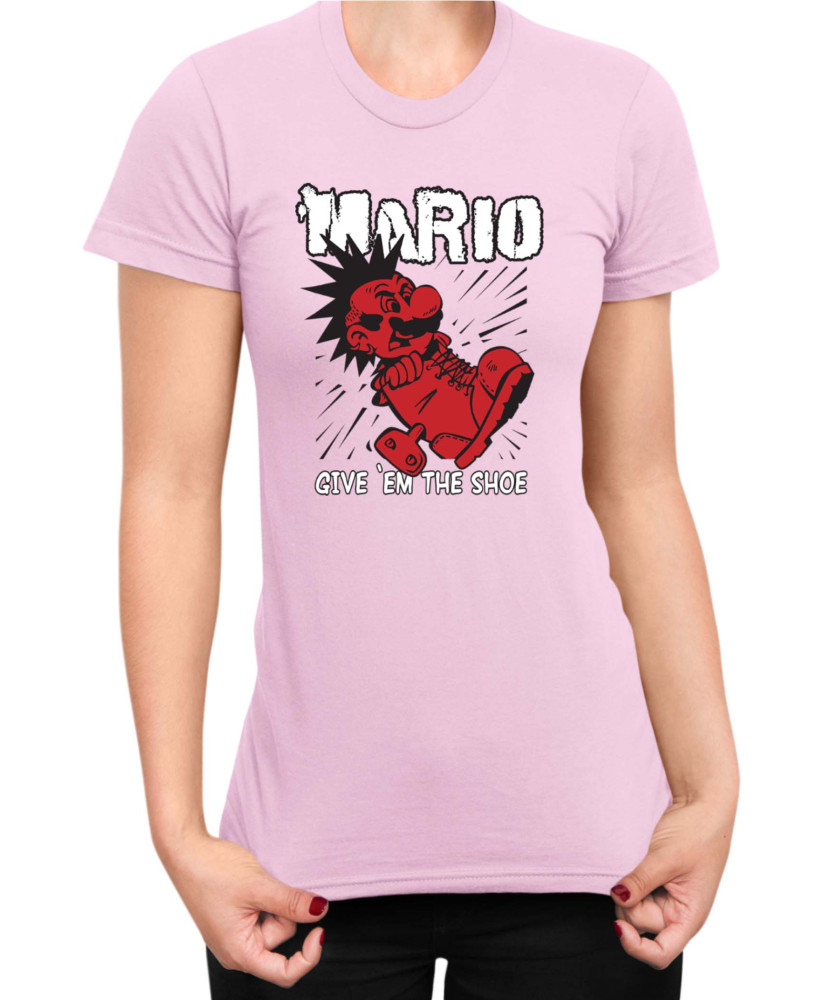 Дамска Тениска Super Mario Nintendo Mario Give Them The Shoe