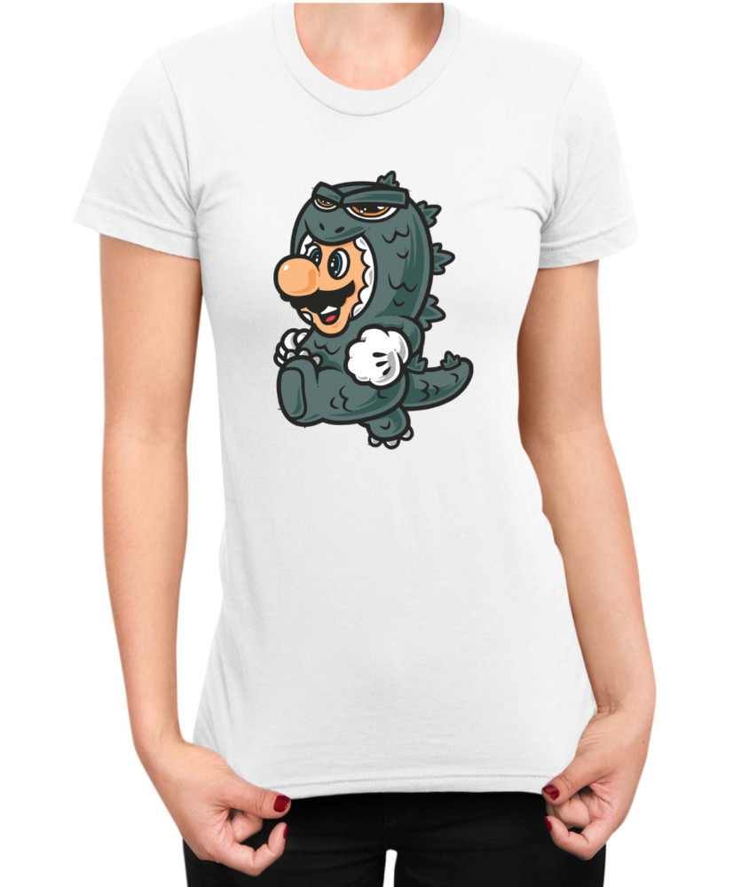 Дамска Тениска Super Mario Nintendo Mario Godzilla Costume