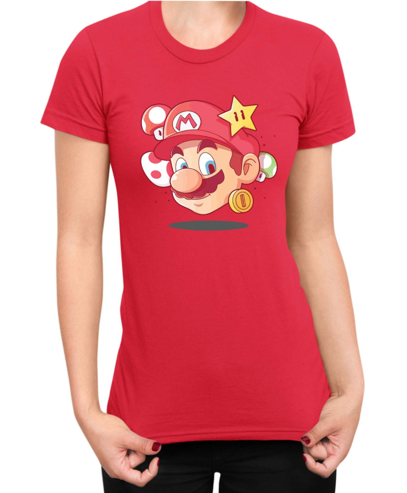 Дамска Тениска Super Mario Nintendo Mario Head