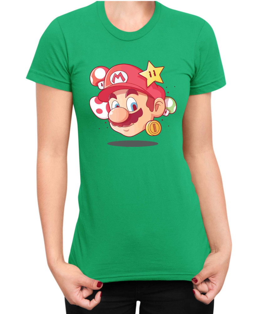 Дамска Тениска Super Mario Nintendo Mario Head