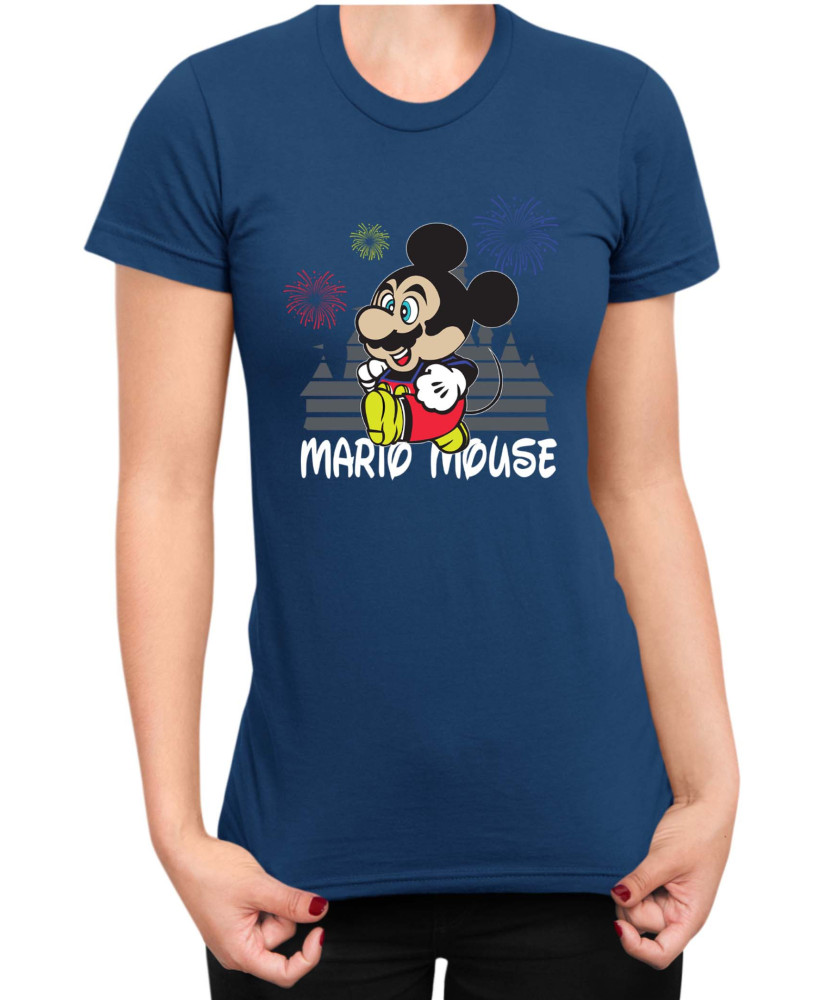 Дамска Тениска Super Mario Nintendo Mario Mouse Disney Castle