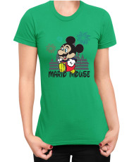 Дамска Тениска Super Mario Nintendo Mario Mouse Disney Castle