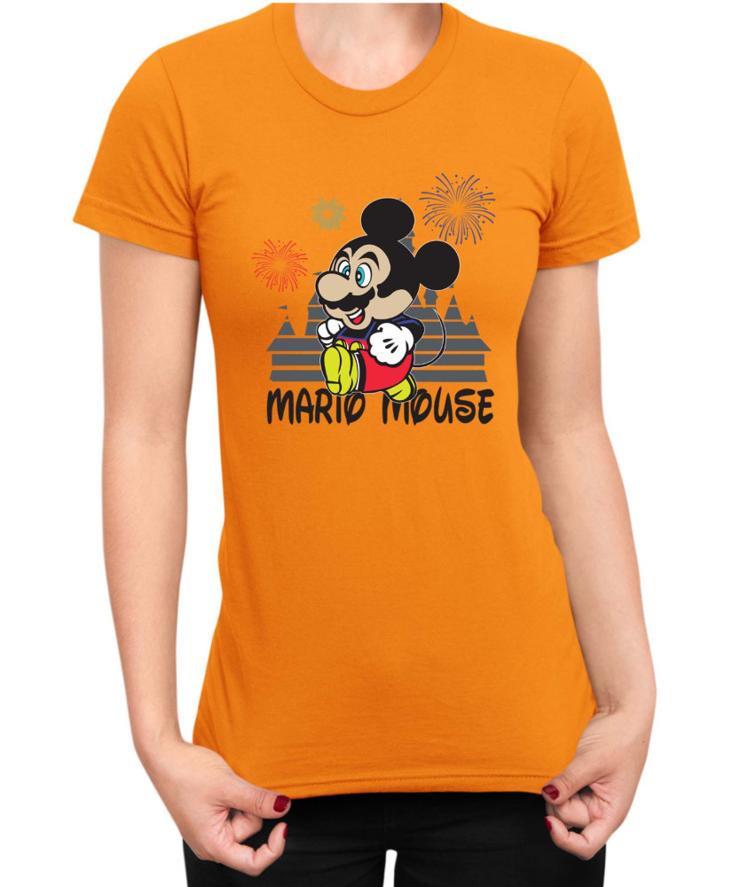 Дамска Тениска Super Mario Nintendo Mario Mouse Disney Castle