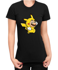 Дамска Тениска Super Mario Nintendo Mario Pikachu