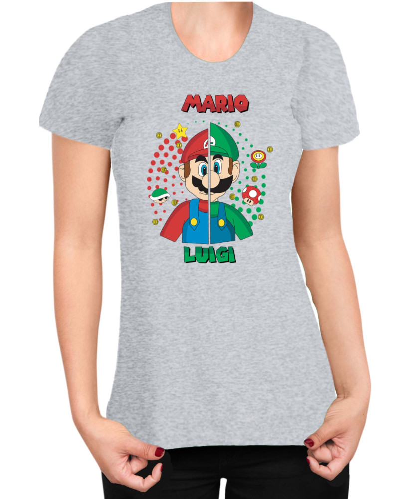 Дамска Тениска Super Mario Nintendo Mario V Luigi Дамска Тениска Super Mario Nintendo Mario V Luigi