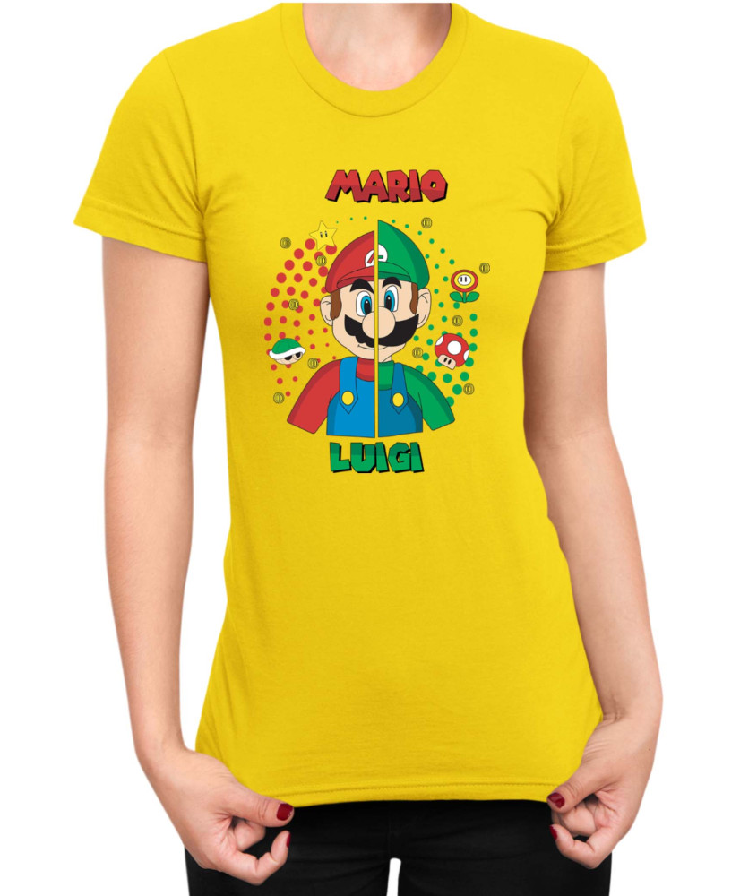 Дамска Тениска Super Mario Nintendo Mario V Luigi Дамска Тениска Super Mario Nintendo Mario V Luigi