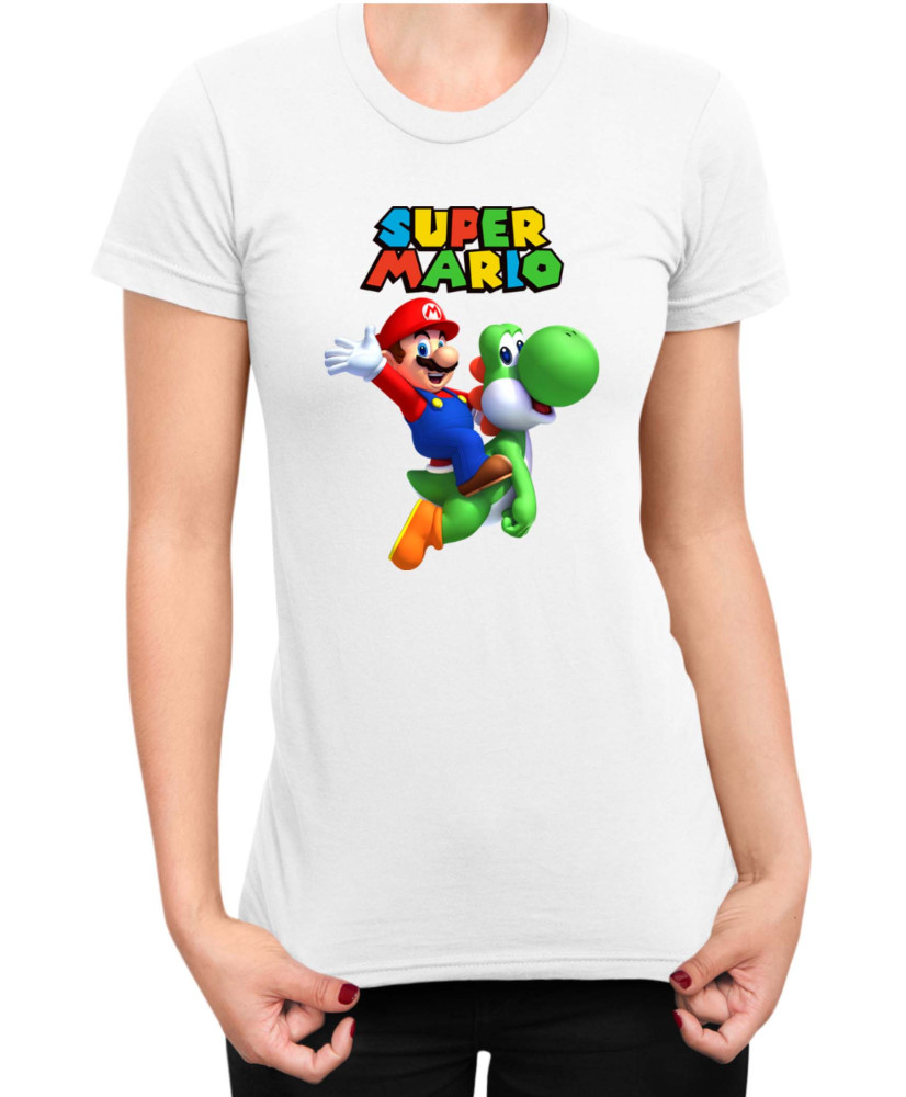 Дамска Тениска Super Mario Nintendo Mario Yoshi 2