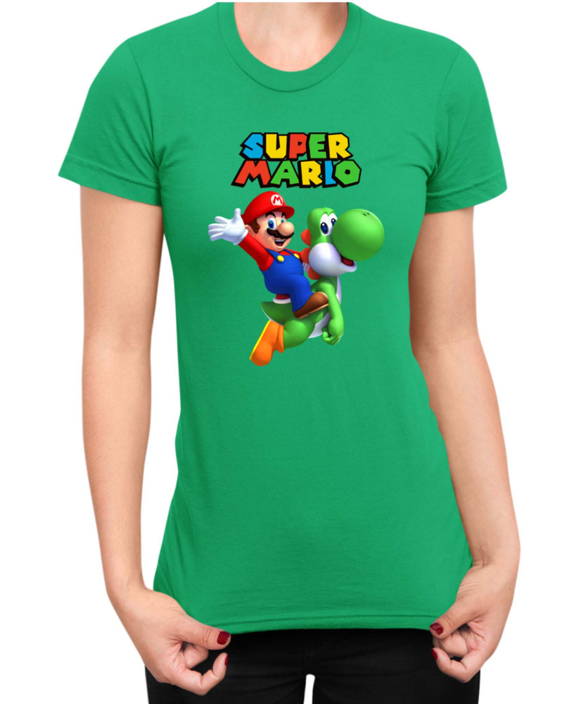 Дамска Тениска Super Mario Nintendo Mario Yoshi 2