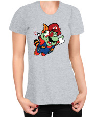 Дамска Тениска Super Mario Nintendo Mario Zombie Fly
