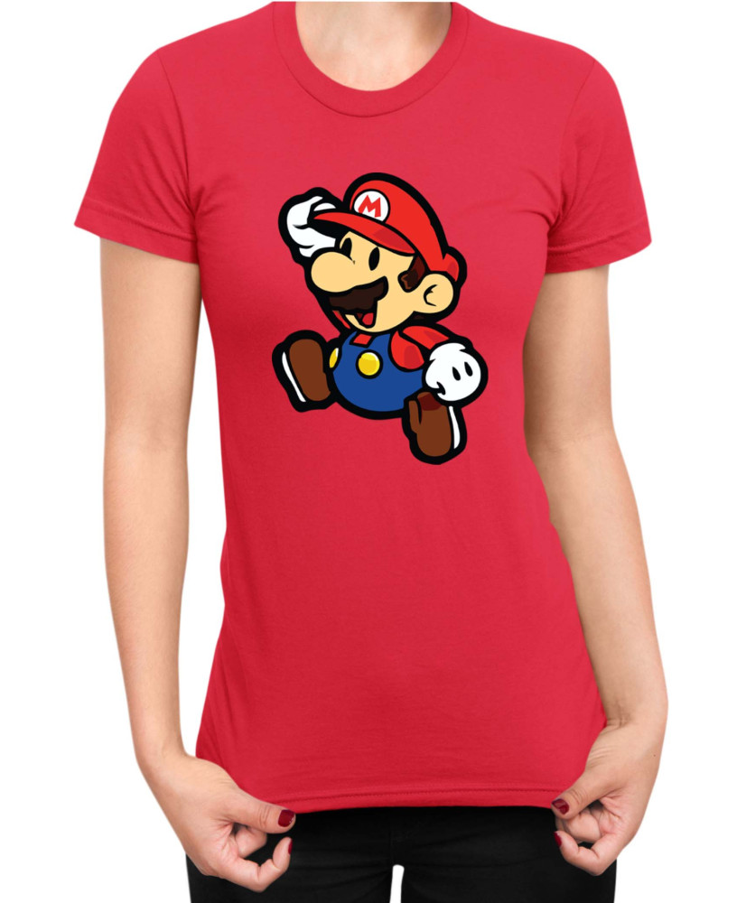 Дамска Тениска Super Mario Nintendo Paper Mario 02