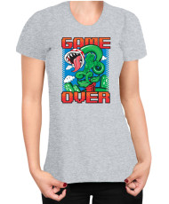Дамска Тениска Super Mario Nintendo Piranha Plant Game Over