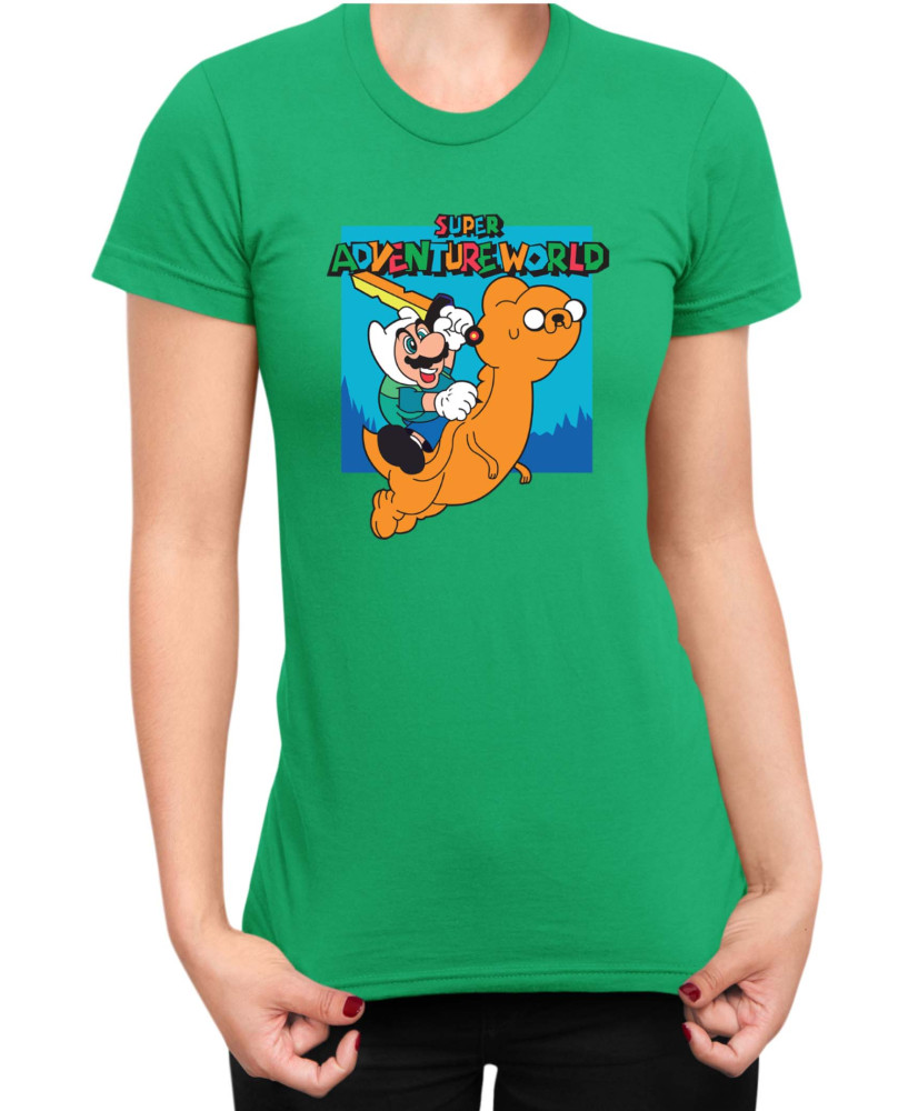 Дамска Тениска Super Mario Nintendo Super Adventureworld Дамска Тениска Super Mario Nintendo Super Adventureworld