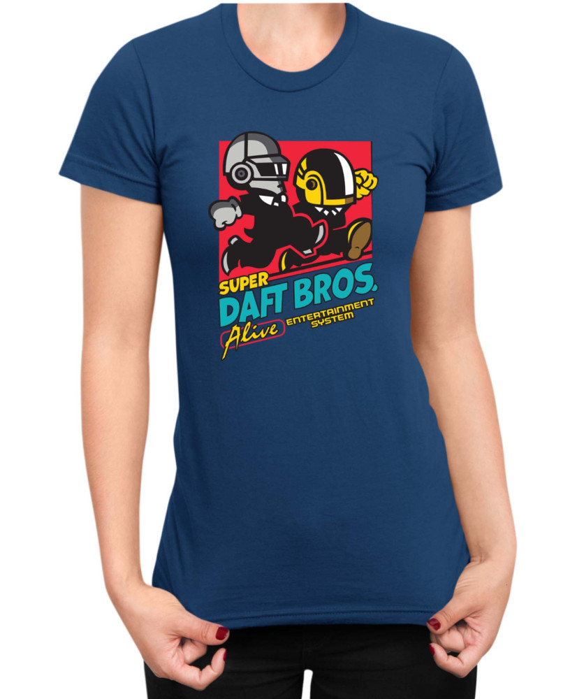 Дамска Тениска Super Mario Nintendo Super Daft Bros Дамска Тениска Super Mario Nintendo Super Daft Bros