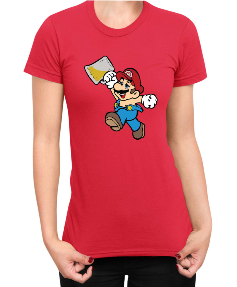 Дамска Тениска Super Mario Nintendo Super Drunk Bros