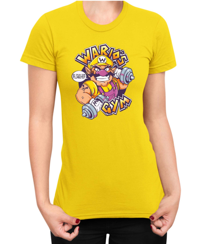 Дамска Тениска Super Mario Nintendo Wario Gym Дамска Тениска Super Mario Nintendo Wario Gym
