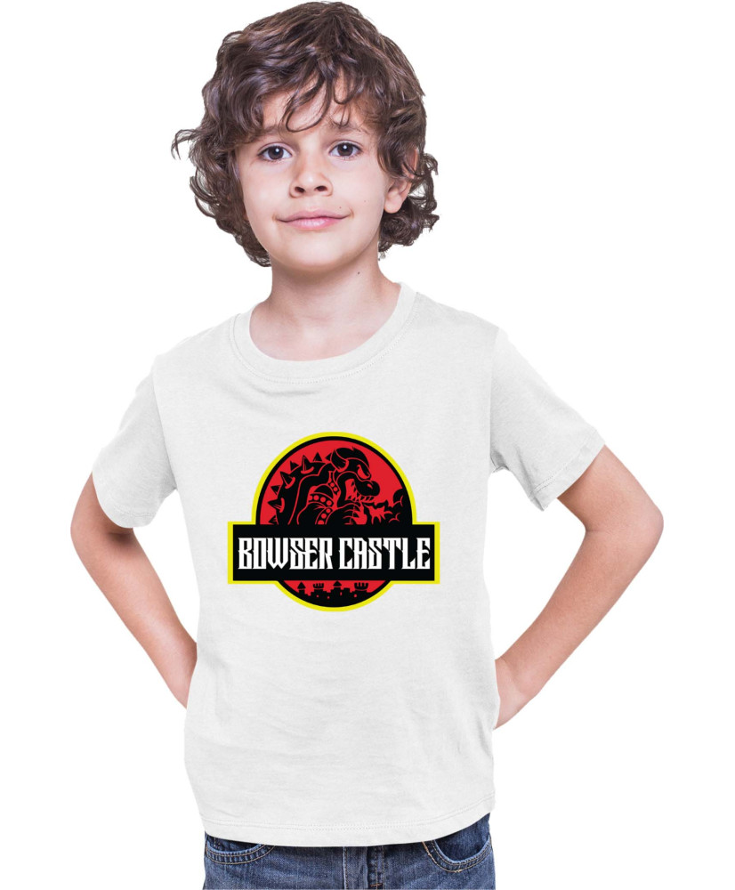 Детска Тениска Super Mario Nintendo Bowser Castle Jurassic Park