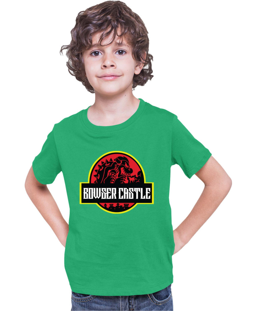 Детска Тениска Super Mario Nintendo Bowser Castle Jurassic Park