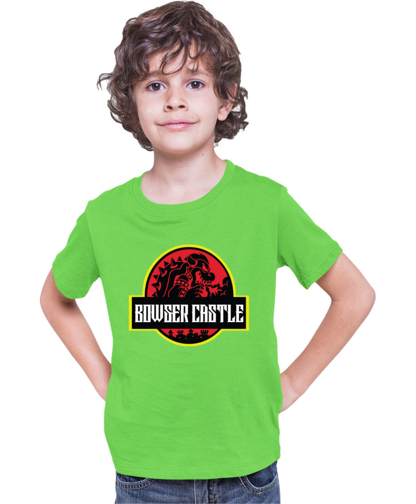 Детска Тениска Super Mario Nintendo Bowser Castle Jurassic Park