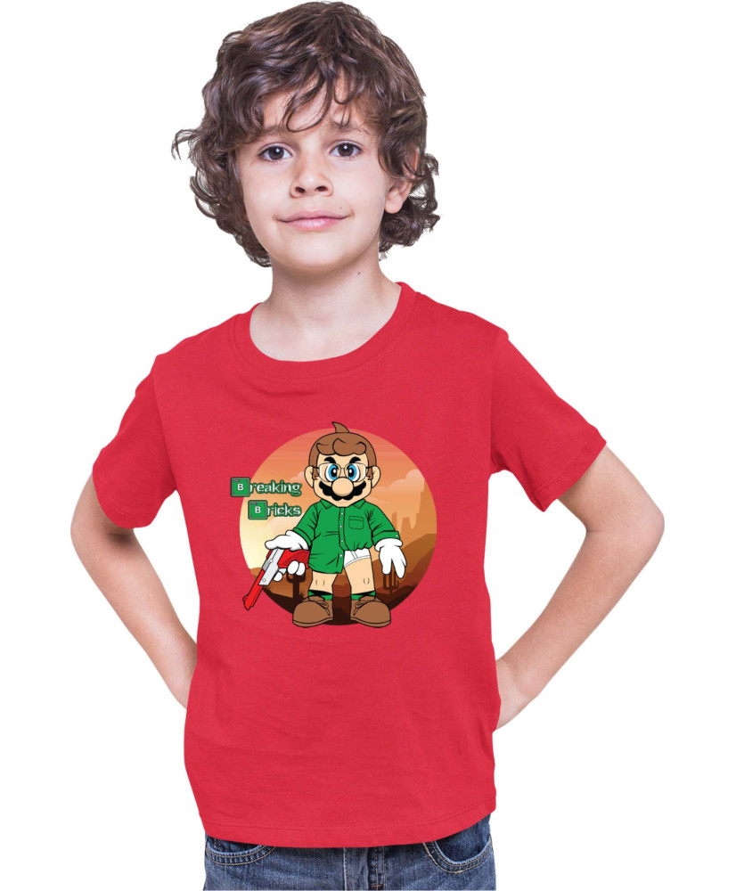 Детска Тениска Super Mario Nintendo Breaking Bricks
