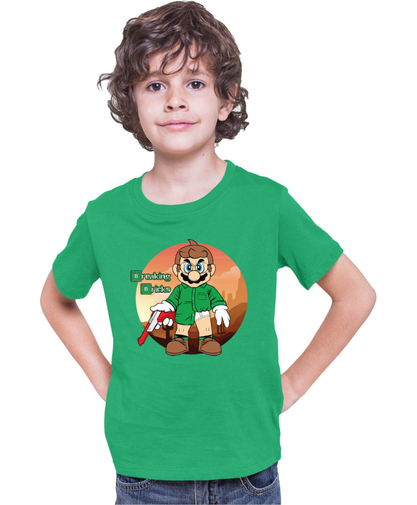 Детска Тениска Super Mario Nintendo Breaking Bricks